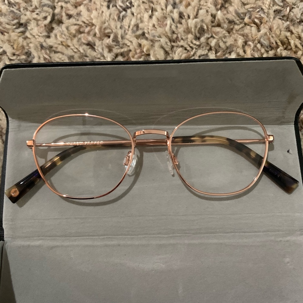 Rose gold Warby Parker frame - no prescription
